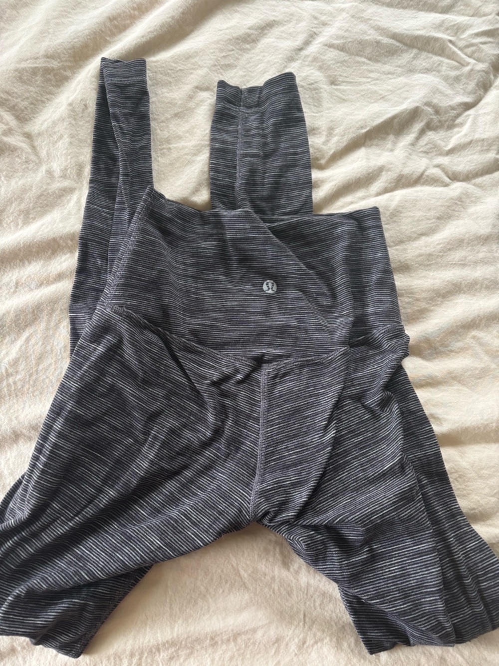 Lululemon Dark Gray Striped Athletic Align Leggings